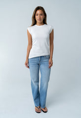 Johny Asymmetrical Top in White