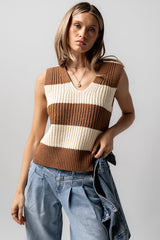 Yasmin Striped Sweater in Camel