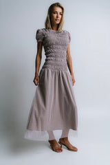 Daisy Gingham Maxi Dress