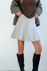 Becky Herringbone Mini Skirt