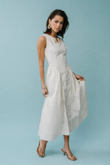 Jaynie Midi Dress in Cream