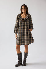 Darlene Plaid Midi Dress