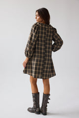 Darlene Plaid Midi Dress