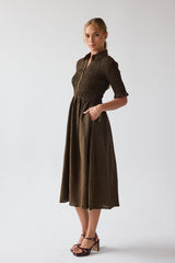 Jonas Gingham Midi Dress
