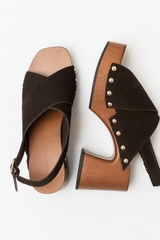 Pamela Block Heels in Brown