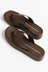 Lola Platform Sandal in Brown